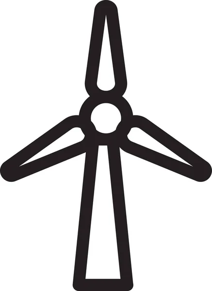 Mill Wind Electricity Icon Outline Style — 스톡 벡터