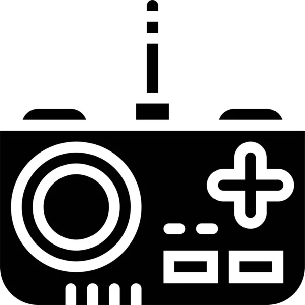 Controlador Control Icono Estilo Sólido — Vector de stock