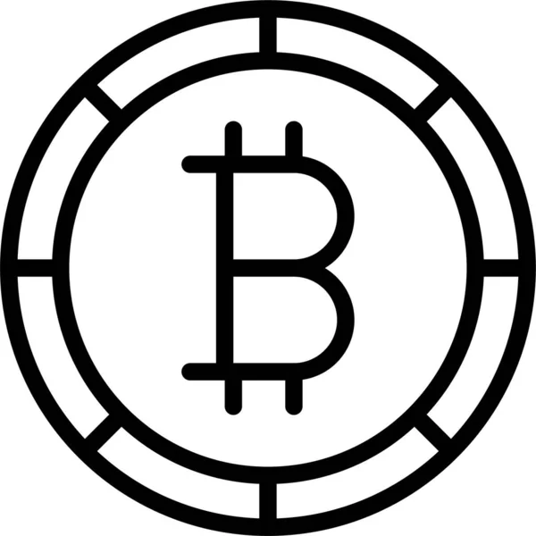 Icona Criptovaluta Bitcoin — Vettoriale Stock