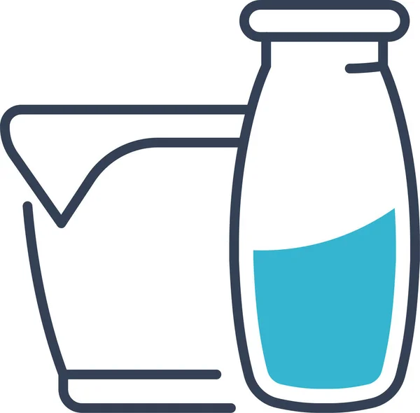 Ikone Der Kefir Milchwirtschaft — Stockvektor