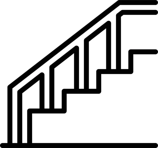 Escada Ícone Mobiliário Escada Estilo Esboço —  Vetores de Stock