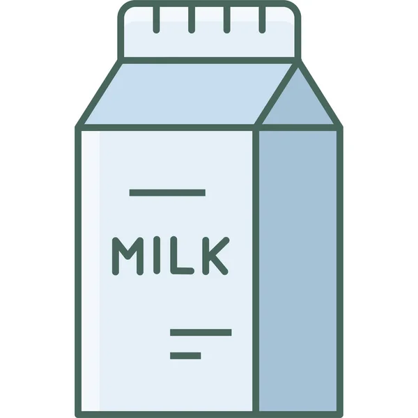 Fresh Milk Beverage Icon Filled Outline Style — 스톡 벡터