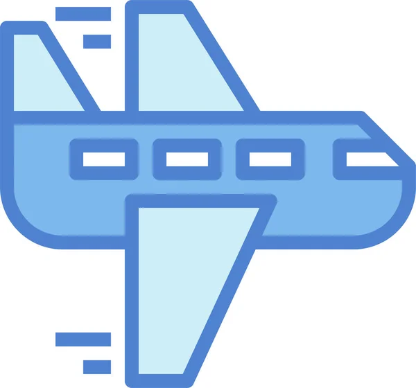 Air Airplane Delivery Icon Filled Outline Style — Stock Vector