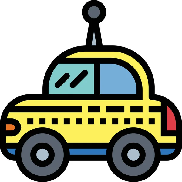 Car Children Entertainment Icon Filled Outline Style — 스톡 벡터