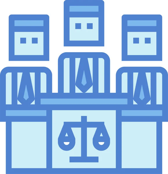 Conference Judge Lawyer Icon Filled Outline Style — Stock Vector