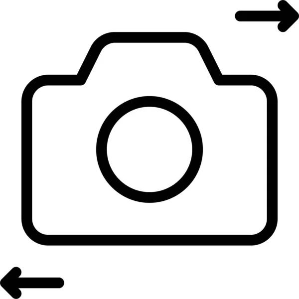 Kameraverbindung Bild Symbol Der Kategorie Fotografie — Stockvektor