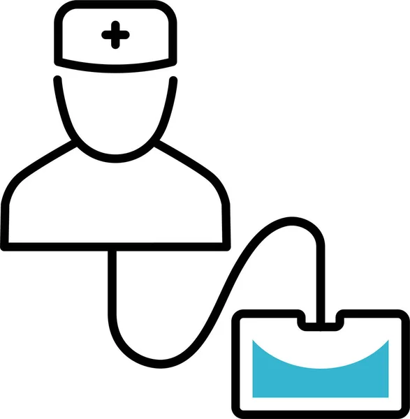 Médecin Internet Icône Médicale — Image vectorielle