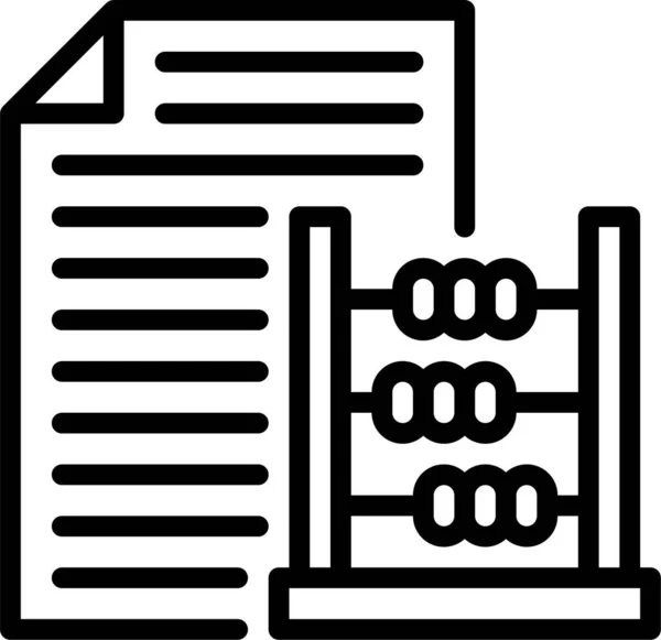 Ikona Dokumentu Kalkulatora Abacus — Wektor stockowy