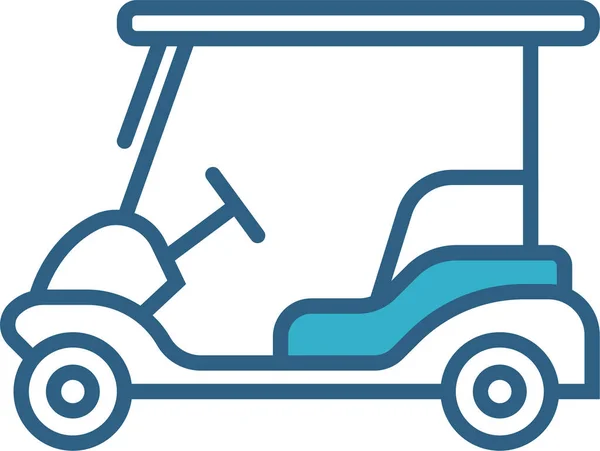 Auto Golf Icona Web Semplice Illustrazione — Vettoriale Stock