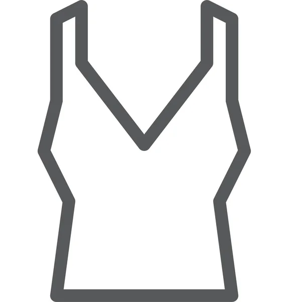 Kleidung Outfit Tank Ikone Outline Stil — Stockvektor