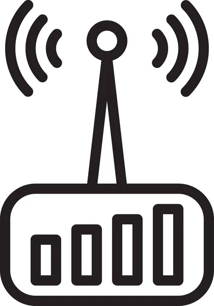 Aansluiting Internet Wifi Icoon Outline Stijl — Stockvector