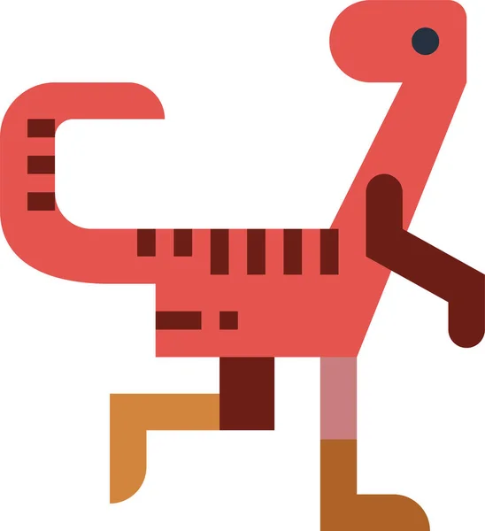 Animales Dinosaurio Extinto Icono Estilo Plano — Vector de stock