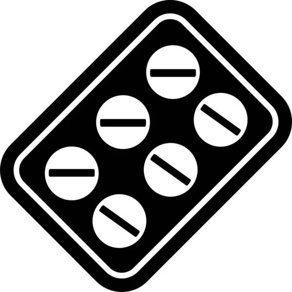 药物保健药物图标的坚实风格 — 图库矢量图片