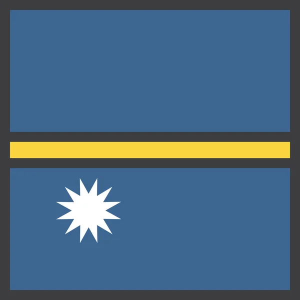 País Bandeira Nauru Ícone Estilo Esboço Preenchido — Vetor de Stock