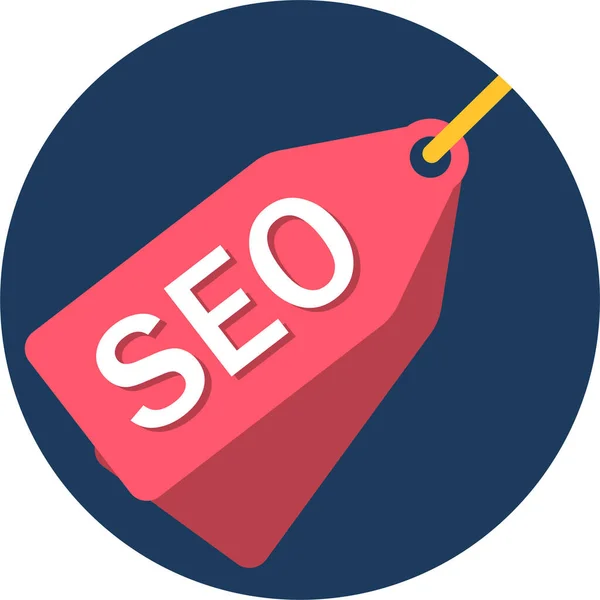 Seo Tag Tags Icon Badge Stil — Stockvektor