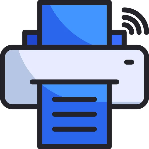 Output Printer Pictogram Elektronische Apparaten Apparaten Categorie — Stockvector