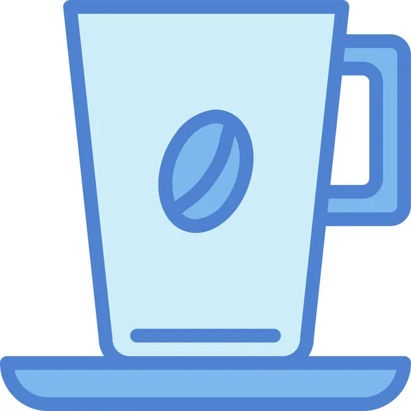 Coffee Cup Drink Icon Filled Outline Style — Stock Vector