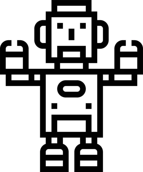 Icono Tecnología Robot Electrónica — Archivo Imágenes Vectoriales