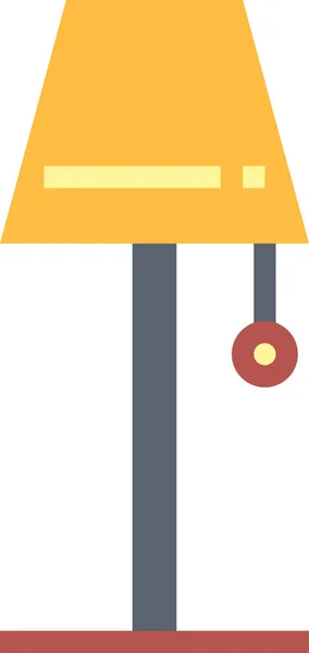 Lampen Beleuchten Stehlampen Ikone Flachen Stil — Stockvektor