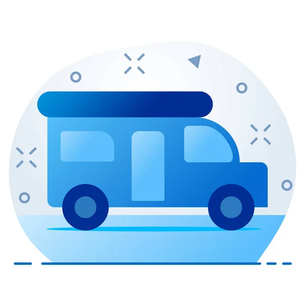 Λεωφορείο Logistics Τουριστικό Εικονίδιο — Διανυσματικό Αρχείο