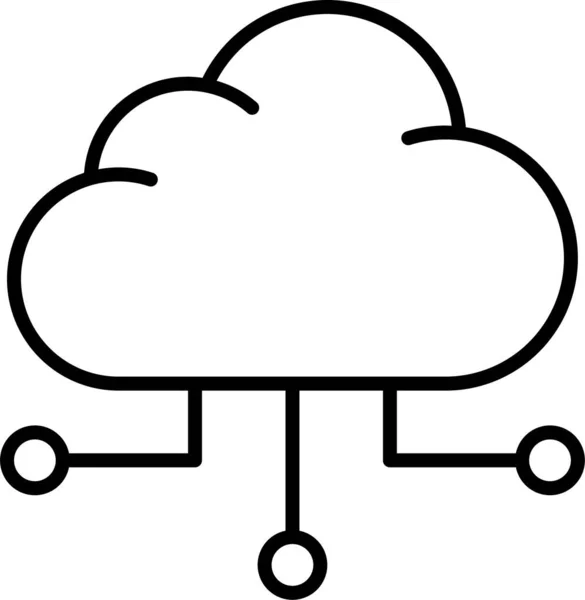 Εικονίδιο Αποθήκευσης Κοινής Χρήσης Cloud — Διανυσματικό Αρχείο