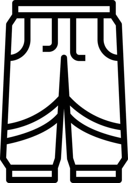 Иконка Леггинсы Брюки Спорт Стиле Наброска — стоковый вектор