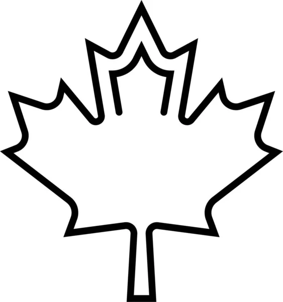 Autumn Canada Leaf Icon — Stock Vector