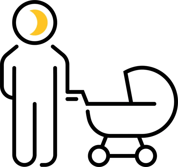 Pai Pessoa Paternidade Ícone Categoria Mães Pais Dia — Vetor de Stock