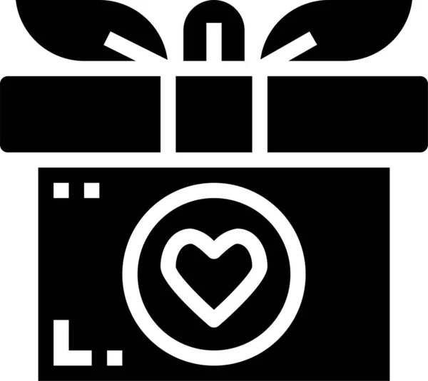 Regalo Cumpleaños Icono Regalo Categoría Amor Romance — Vector de stock