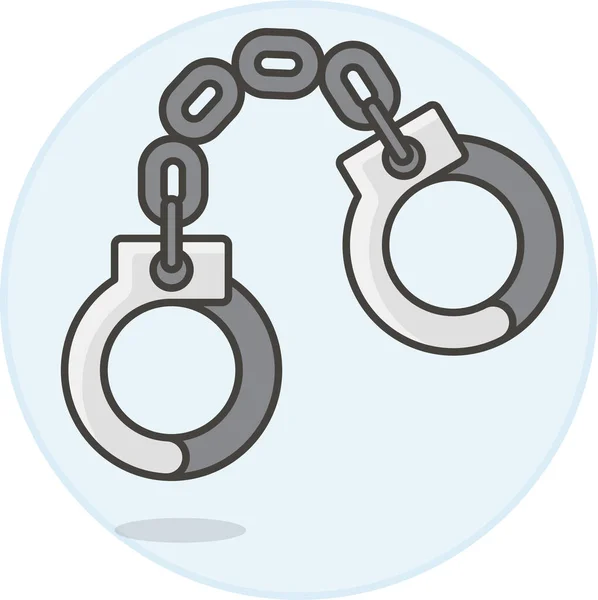 在执法范畴内拘捕罪犯的标志 — 图库矢量图片