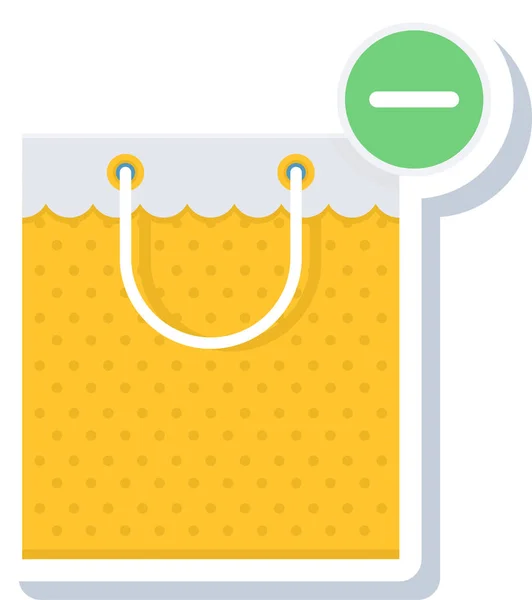 Sac Boutique Icône Shopping Dans Style Plat — Image vectorielle