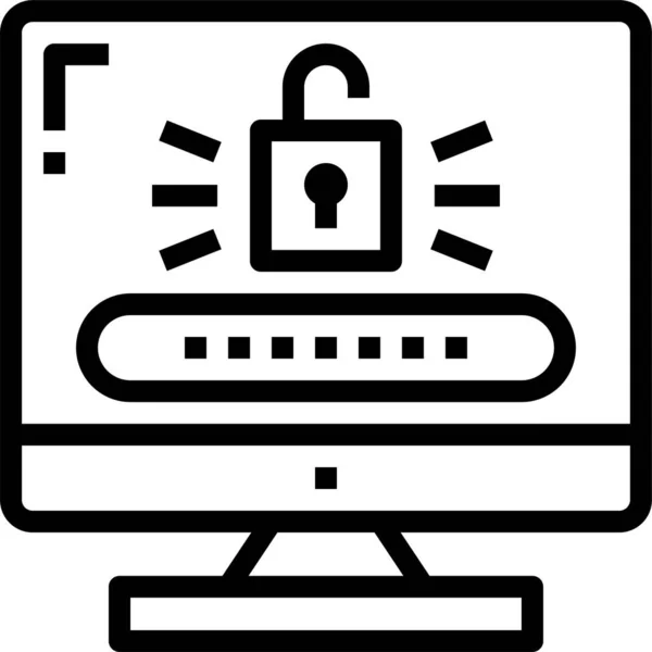 Εικονίδιο Προστασίας Κλειδώματος Δεδομένων Στην Κατηγορία Υποδομής Του — Διανυσματικό Αρχείο
