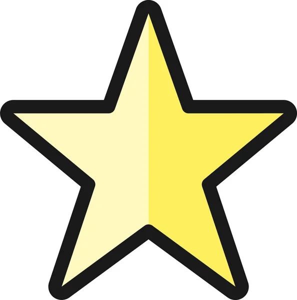 Ikona Gwiazdy Oceniającej Wypełniona Zarysem Stylu Wypełnionego Zarysu — Wektor stockowy