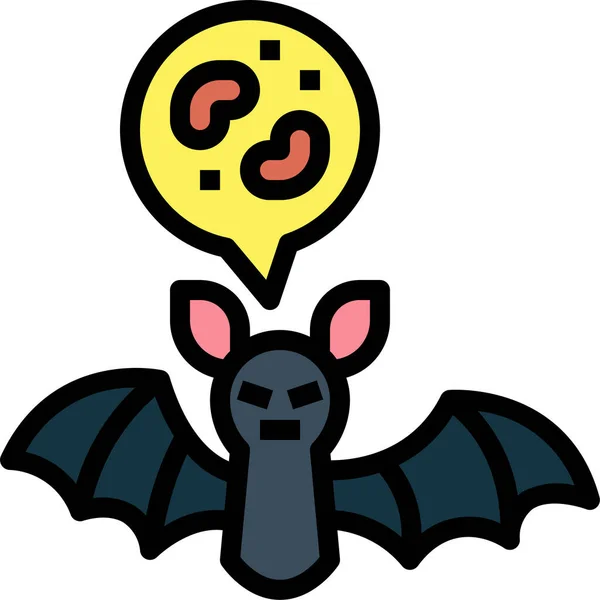 Animal Bacteria Bat Icon Categoría Ciencia Investigación — Vector de stock