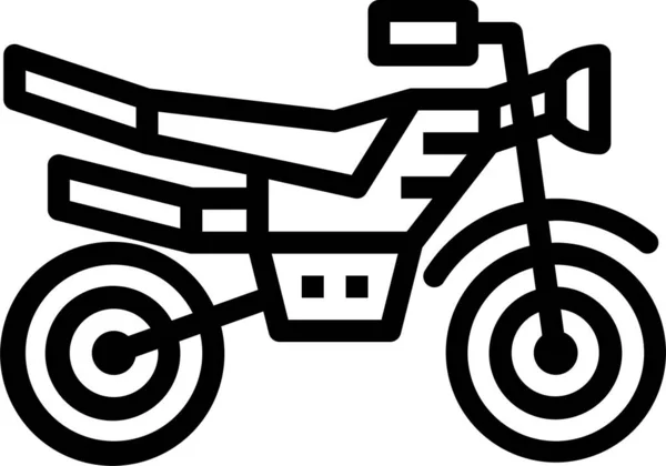 Fiets Enduro Motorcross Pictogram — Stockvector