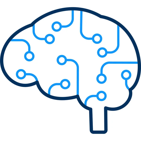 Cerveau Remue Méninges Icône Des Soins Santé Dans Style Contour — Image vectorielle