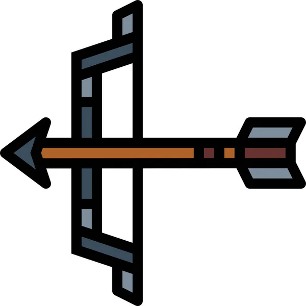 Иконка Цели Стрелками Стиле Заполненного Контура — стоковый вектор