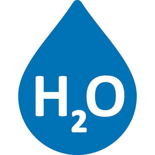 H2O Icoon Waterwetenschap — Stockvector