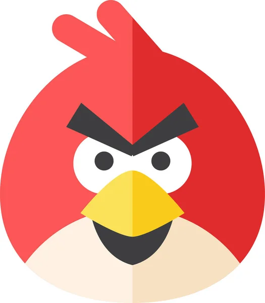 Angry Birds Game Flat Icon Flat Style — Stock Vector