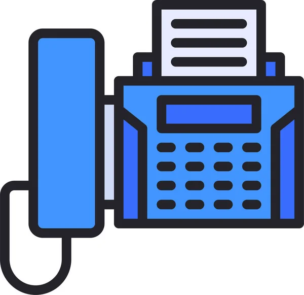 Communicatie Contact Fax Icoon — Stockvector