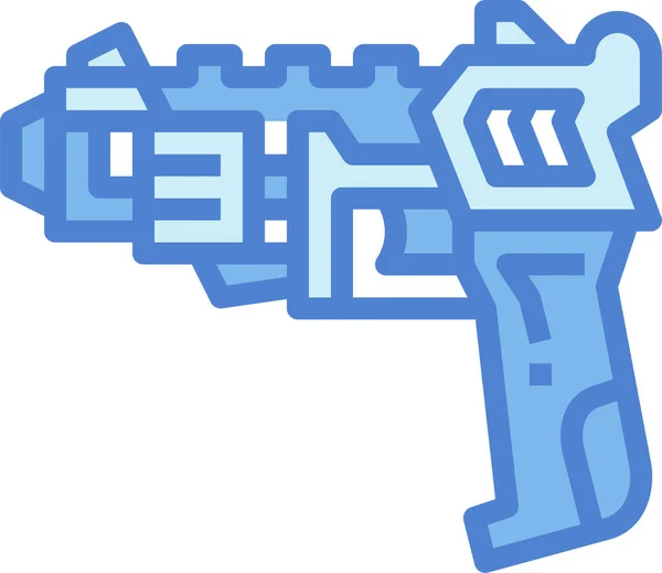 Pistola Nerf Juguete Icono Categoría Guerra Militar — Vector de stock