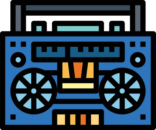 Icono Del Reproductor Música Boombox Categoría Aparatos Electrónicos — Vector de stock