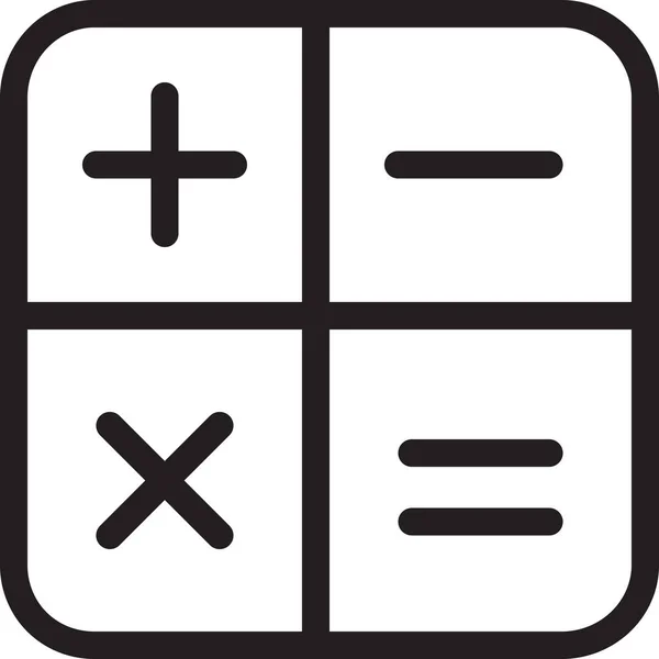 Ikona Komunikacji Kalkulator Biznesu Zarysie Stylu — Wektor stockowy