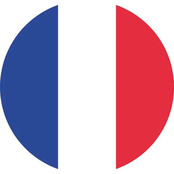 Land Flagga Frankrike Ikon Platt Stil — Stock vektor