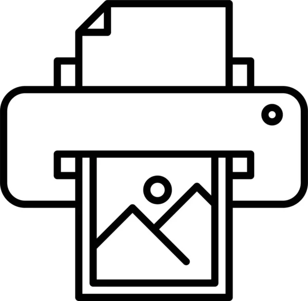 Ícone Impressão Impressora Impressão Categoria Design Arte —  Vetores de Stock