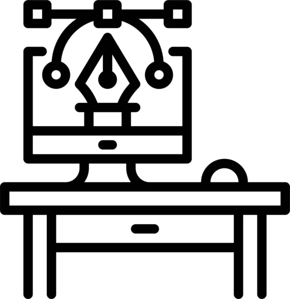 Εικονίδιο Εργαλείου Υπολογιστή Χώρου Εργασίας — Διανυσματικό Αρχείο