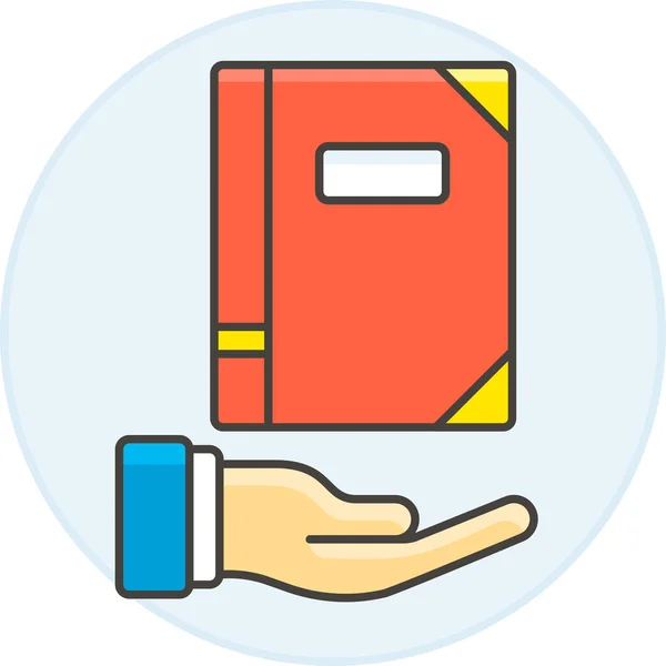 Red Notebook Share Icon — Stock Vector