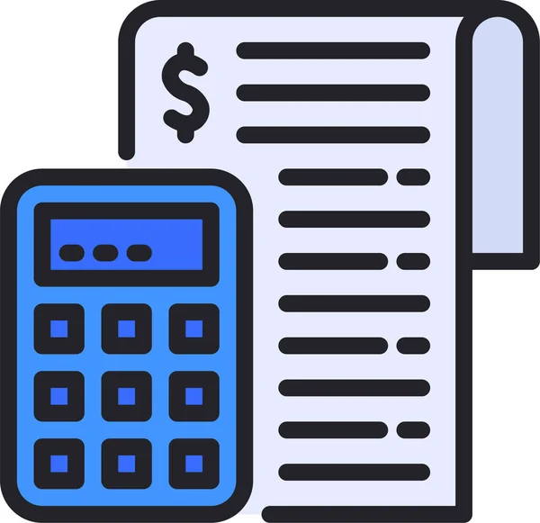 Ícone Calculadora Plano Financeiro —  Vetores de Stock