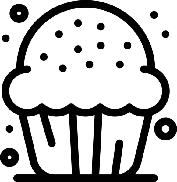 Süßigkeiten Dessert Symbol Der Kategorie Lebensmittel Getränke — Stockvektor