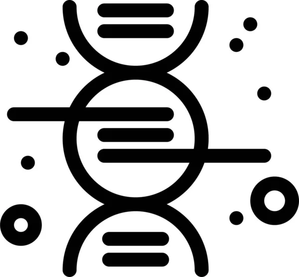 Icona Della Scienza Della Ricerca Del Dna Stile Contorno — Vettoriale Stock